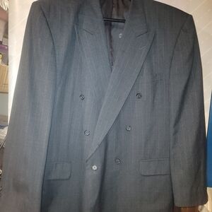 Pierre Balmain Charcoal Double-Breasted Suit